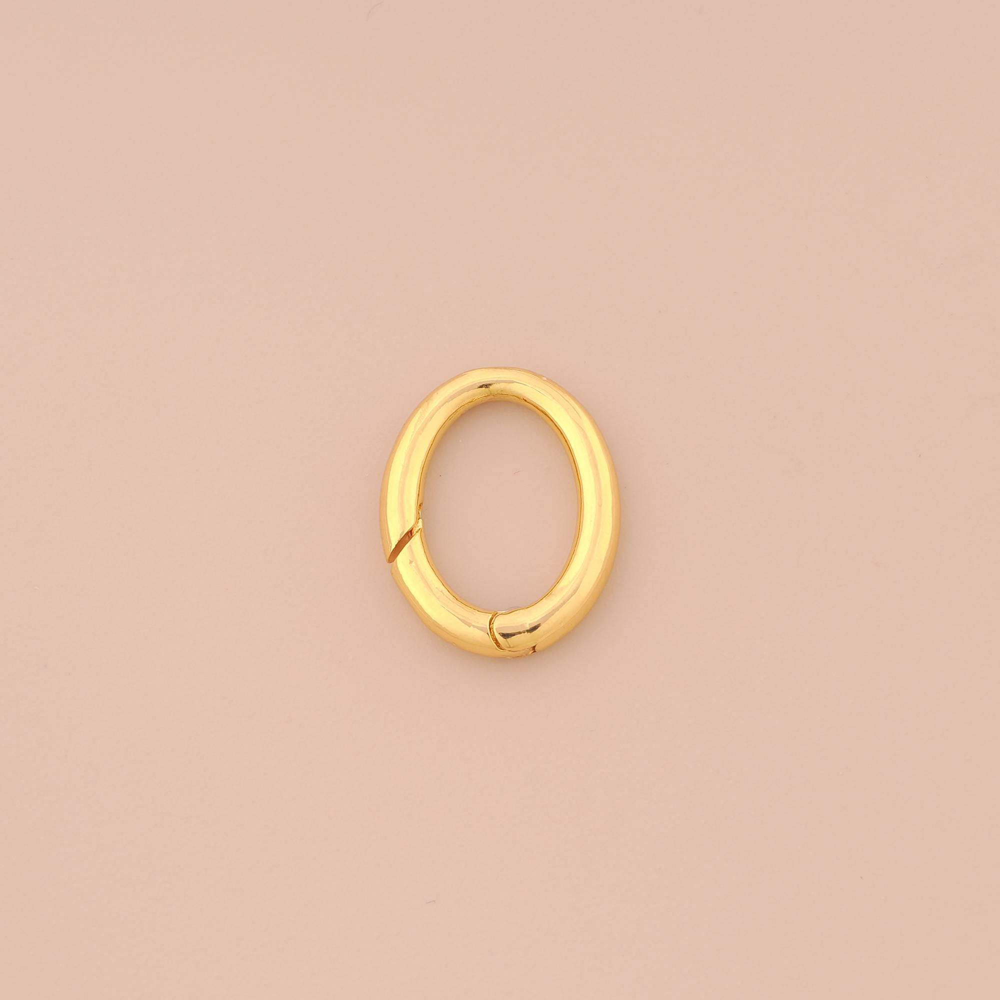 18K Gold Filled Push Door Clasp Gold Snap Clasp Spring Clasp for