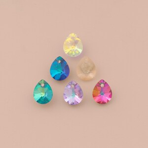 Pear Crystal Pendant,Crystal AB Charms,Austrian Crystal,Made in Austria for DIY Bracelets Necklaces Jewelry Accessories Making