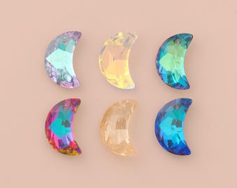 Wisiorek z kryształu księżycowego, zawieszki Crystal AB, kryształ austriacki, wyprodukowany w Austrii do tworzenia bransoletek, naszyjników, akcesoriów do biżuterii DIY
