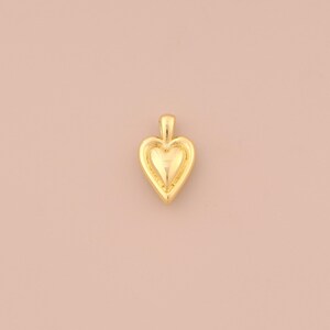 18K Gold Filled Heart Pendant Gold Love Charms Heart Charm for DIY Bracelets Necklaces Jewelry Accessories Making