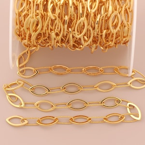 18K Gold Filled Twist Chains Gold Semi-Finished Chains Special Chains for DIY Bracelets Necklaces Jewelry Accessories Making