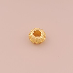 5 pcs 18K Gold Filled Tube Spacer Beads Gold Round Beads Round Tube Beads for DIY Bracelets Necklaces Jewelry Accessories Making