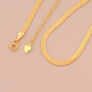Collar de espiga relleno de oro de 18 quilates, cadena de oro, joyería delicada, regalo de cumpleaños, regalo de San Valentín.