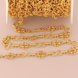 18K Gold Filled Figure 8 Chains Gold Semi-Finished Chains Special Chains for DIY Bracelets Necklaces Jewelry Accessories Making