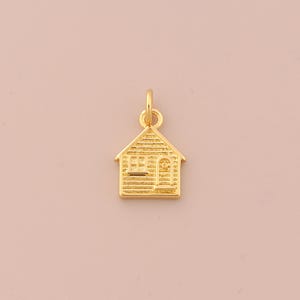 18K Gold Filled House Pendant Gold House Charms House Charm for DIY Bracelets Necklaces Jewelry Accessories Making