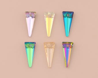 Spike Crystal Pendant,Crystal AB Charms,Austrian Crystal,Made in Austria for DIY Bracelets Necklaces Jewelry Accessories Making