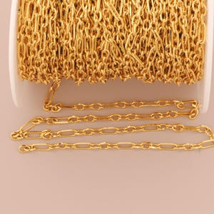 18K ゴールドフィルドフィガロチェーン ゴールド半完成チェーン DIY ブレスレット ネックレス ジュエリーアクセサリー作りのための特別なチェーン
