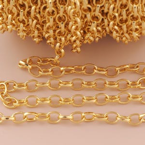 Catene Rolo riempite in oro 18K Catene semilavorate in oro Catene speciali per bracciali fai da te Collane Accessori per gioielli