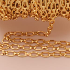 18K Gold Filled Rolo Chains Gold Semi-Finished Chains Special Chains for DIY Bracelets Necklaces Jewelry Accessories Making