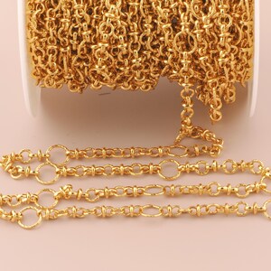 18K Gold Filled Figure 8 Chains Gold Semi-Finished Chains Special Chains for DIY Bracelets Necklaces Jewelry Accessories Making