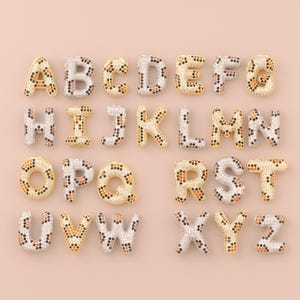 18K Gold Filled Initial Pendant Gold Letter Charms CZ Initial Charm for DIY Bracelets Necklaces Jewelry Accessories Making