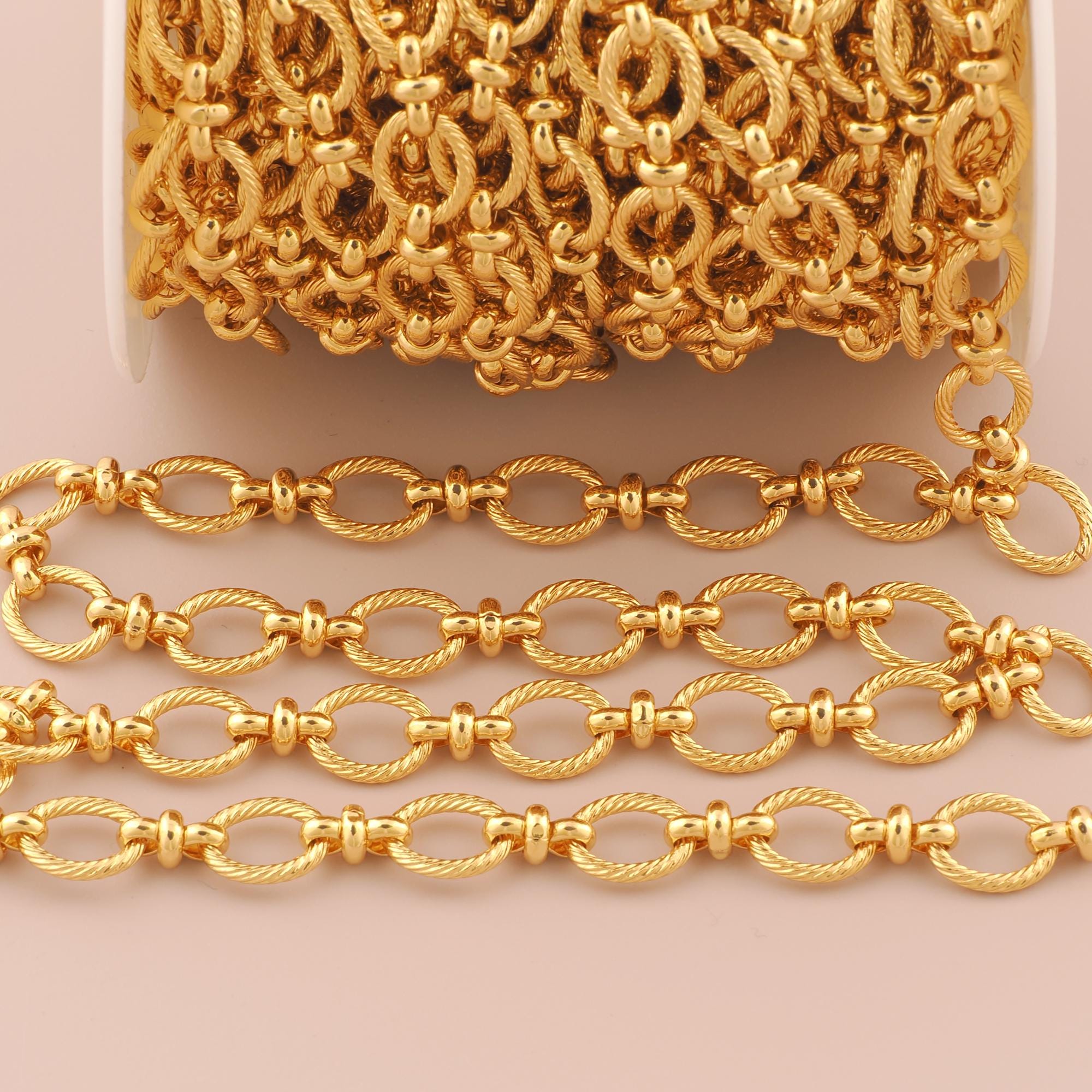18K Gold Filled Figure 8 Chains Gold Semi-Finished Chains Special Chains for DIY Bracelets Necklaces Jewelry Accessories Making