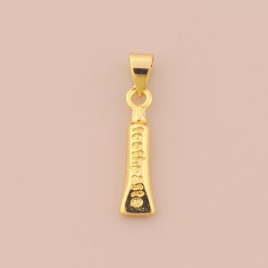 18K Gold Filled Zahnpasta Anhänger Gold Zahnpasta Charms Zahnpasta Charm für DIY Armbänder Halsketten Schmuck Zubehör machen