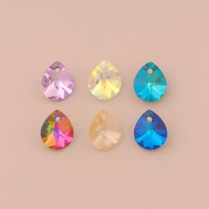 Pear Crystal Pendant,Crystal AB Charms,Austrian Crystal,Made in Austria for DIY Bracelets Necklaces Jewelry Accessories Making