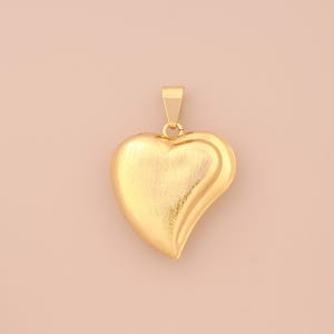 18K Gold Filled Heart Pendant Gold Love Charms Heart Charm for DIY Bracelets Necklaces Jewelry Accessories Making