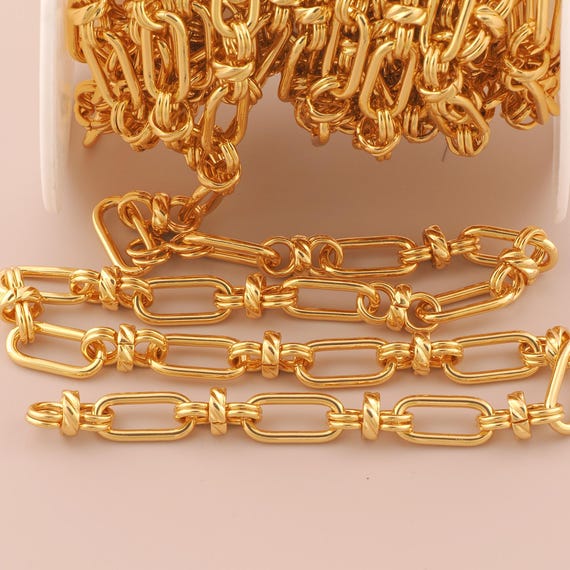 18K Gold Filled Figure 8 Chains Gold Semi-finished Chains Special  display picture 1