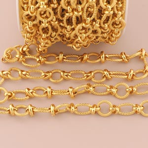 18K Gold Filled Twist Ketten Gold Halbfertige Ketten Spezielle Ketten für DIY Armbänder Halsketten Schmuck Zubehör Herstellung