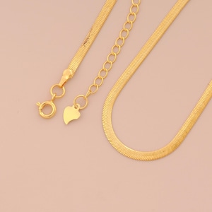Collar de espiga relleno de oro de 18 quilates, cadena de oro, joyería delicada, regalo de cumpleaños, regalo de San Valentín.