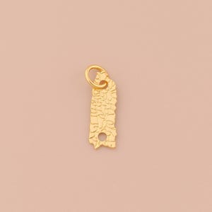 18K Gold Filled Puerto Rico Map Pendant Gold Map Charms Puerto Rico Map Charm for DIY Bracelets Necklaces Jewelry Accessories Making