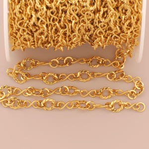 18K Gold Filled Figure 8 Chains Gold Semi-Finished Chains Special Chains for DIY Bracelets Necklaces Jewelry Accessories Making