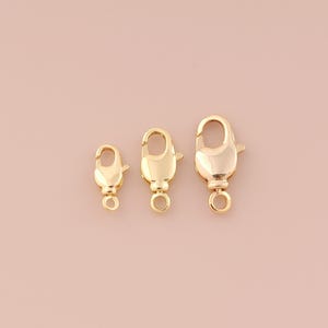 18K Gold Filled Lobster Clasp Gold Claw Clasp Lobster Clasp for DIY Bracelets Necklaces Jewelry Accessories Making