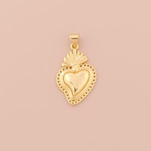 18K Gold Filled Heart Pendant Gold Love Charms Heart Charm for DIY Bracelets Necklaces Jewelry Accessories Making