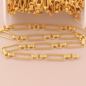 18K ゴールドフィルドフィガロチェーン ゴールド半完成チェーン DIY ブレスレット ネックレス ジュエリーアクセサリー作りのための特別なチェーン