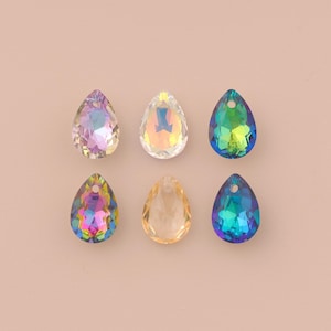 Pear Crystal Pendant,Crystal AB Charms,Austrian Crystal,Made in Austria for DIY Bracelets Necklaces Jewelry Accessories Making