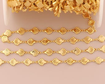 18K Gold Filled Shell Chains Gold Semi-Finished Chains Special Chains for DIY Bracelets Necklaces Jewelry Accessories Making