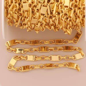 18K ゴールドフィルドフィガロチェーン ゴールド半完成チェーン DIY ブレスレット ネックレス ジュエリーアクセサリー作りのための特別なチェーン