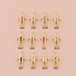 5 Pcs 18K Gold Filled Polaris Pendant Gold Polaris Charms CZ
