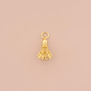 18K Gold Filled Badminton Pendant Gold Badminton Charms Badminton Charm for DIY Bracelets Necklaces Jewelry Accessories Making
