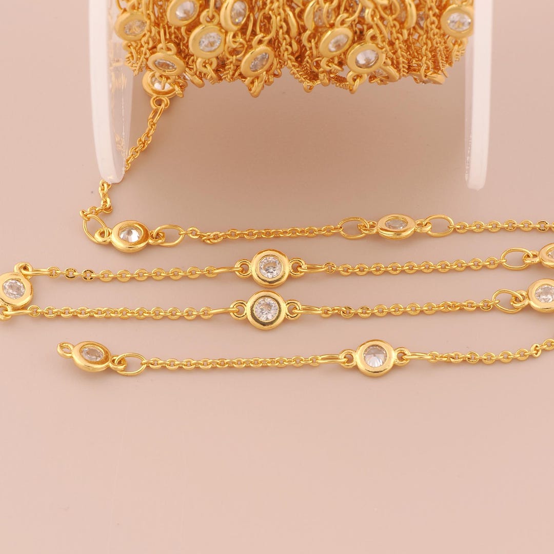 18K Gold Filled Round Chains Gold Semi-finished Chains Special Chains ...