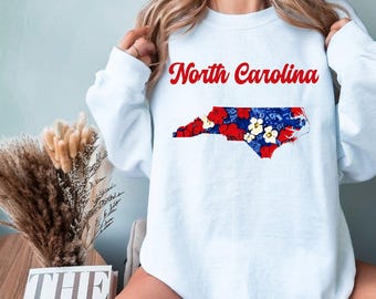 North Carolina Favorite Shirt, North Carolina State Map Shirt, North Carolina Gift T-Shirt,  North Carolina Home Shirt, USA States Shirth