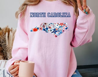 North Carolina Favorite Shirt, North Carolina State Map Shirt, North Carolina Gift T-Shirt,  North Carolina Home Shirt, USA States Shirth.