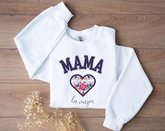 Personalized Mama Shirt for Mom, Mamá Gift, Latina Shirt for Women, Mamá Tshirt for Mom, Mamá T-Shirt for Mothers Day. Dia De Las Madres