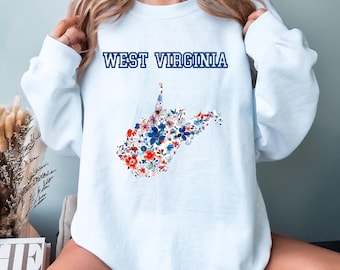 West Virginia Favorite Shirt, West Virginia State Map Shirt, West Vriginia Gift T-Shirt,  West Virginia Home Shirt, USA States Shirt.