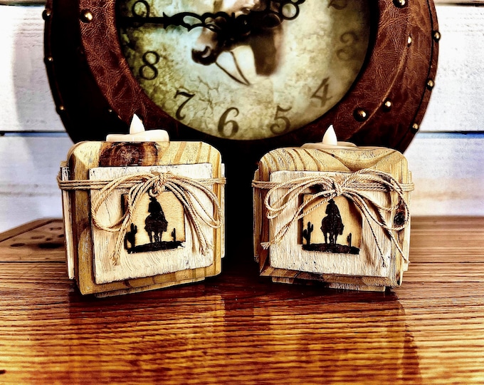 Cowboy Tealight Candle Holder