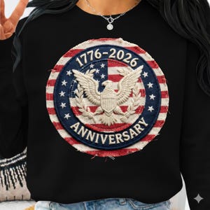 Diseño de hilo para el 250.º aniversario de EE. UU.: Efecto bordado de águila patriótica (descarga digital)