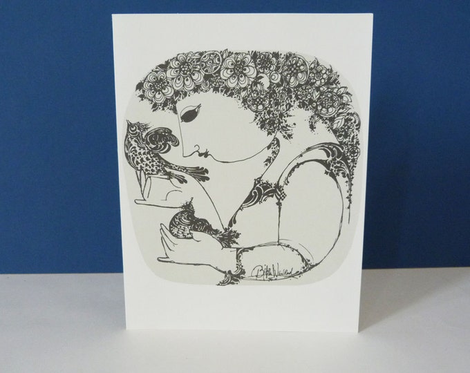 Bjorn Wiinblad Birds  Greetings card