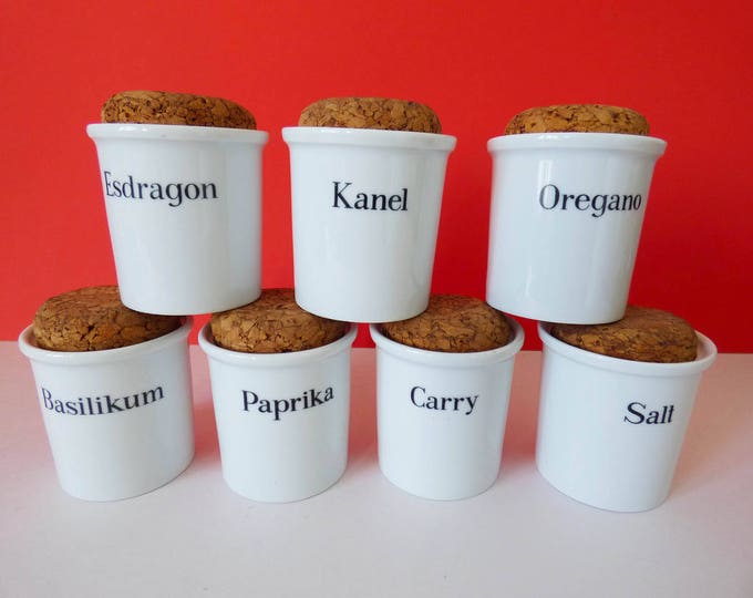 Spice Herb Jars Vintage from  East Germany