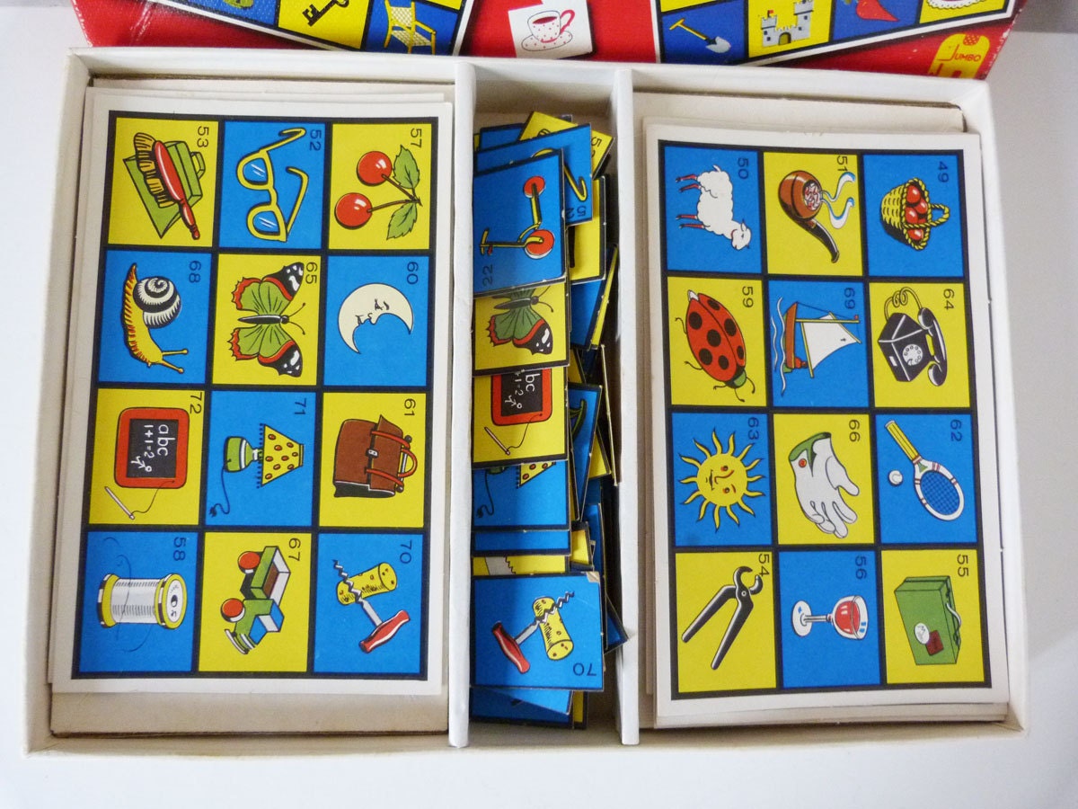 vintage picture lotto game by Jumbo of Holland