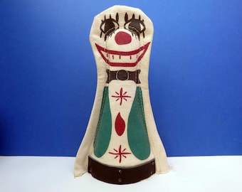 Vintage carnival punk knockdown toy - wooden fairground ornament - American folk art - collectible