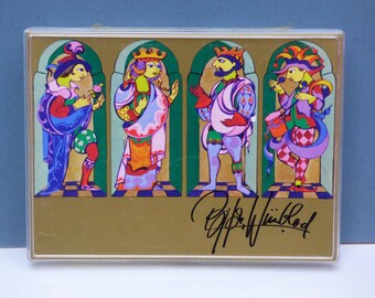 Bjorn Wiinblad Bridge playing cards - Unused sealed - Platnik Austria - Irma Denmark - vintage collectible playing cards 1970s Danish.
