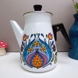Vintage Psychedelic flower power coffee pot