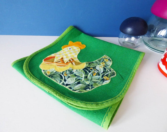 Vintage appliqued table runner