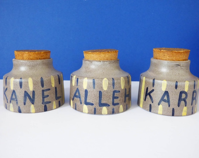 Melle Denmark Vintage Ceramic Spice jars