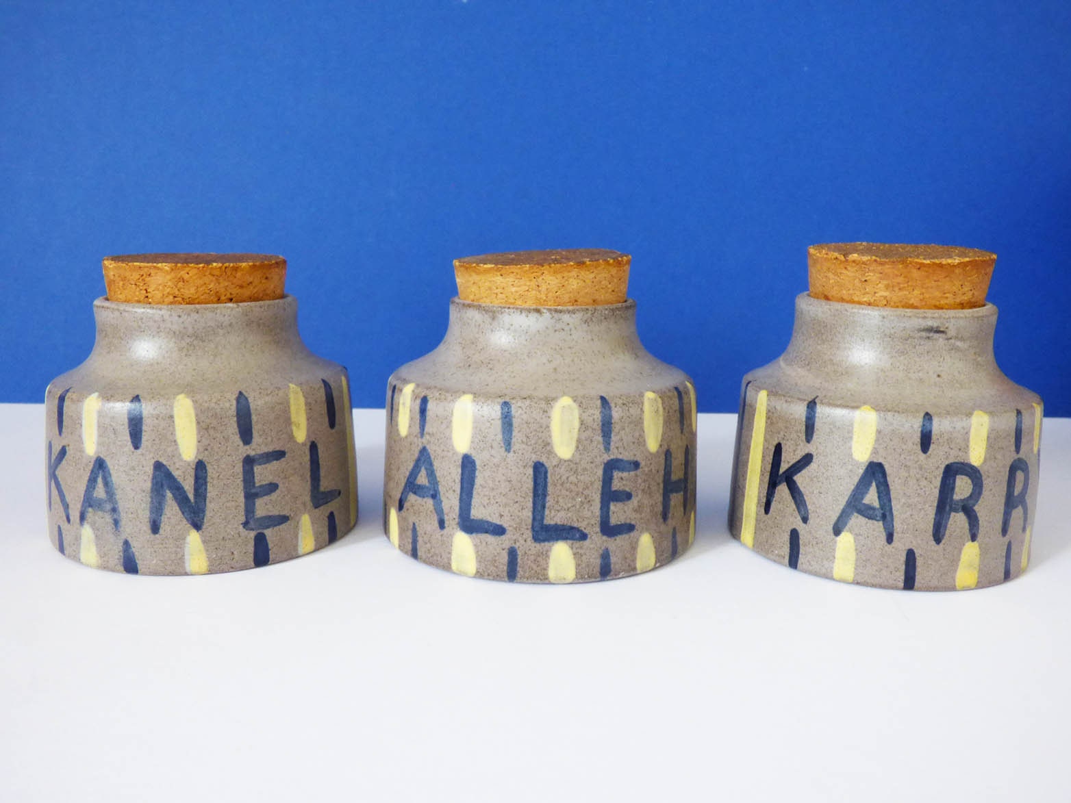 Melle Denmark Vintage Ceramic Spice jars