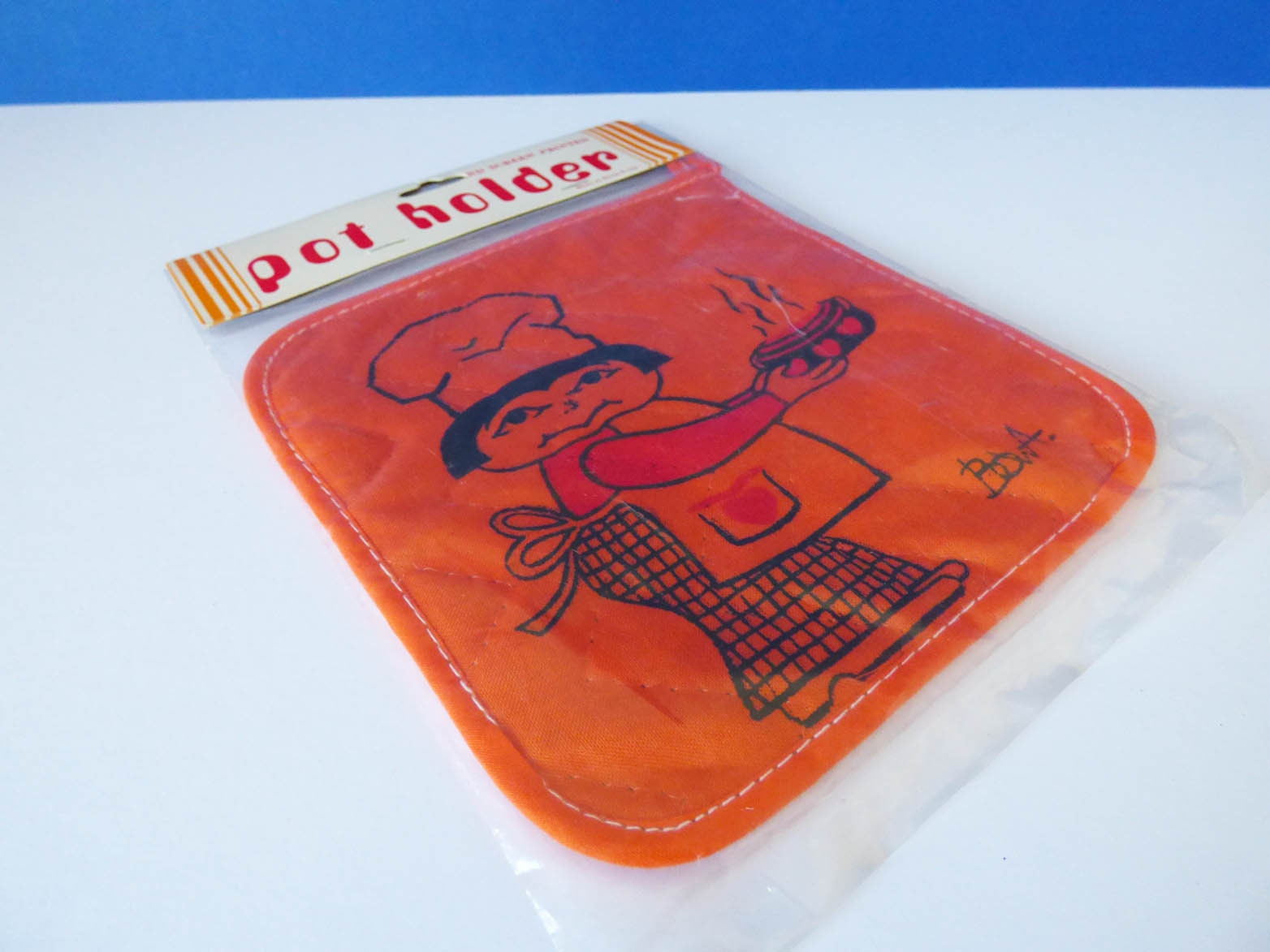 1970's pot holder Chef power