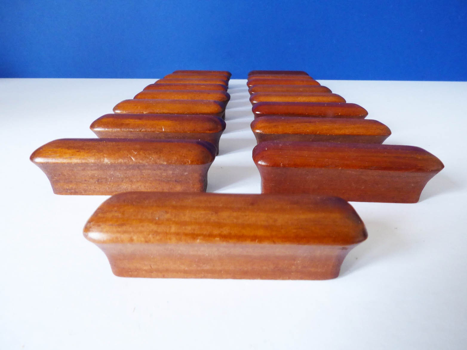 Original 1960's wooden cupboard handles